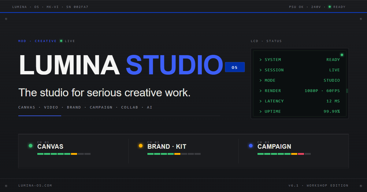 User Guide | Lumina Studio OS